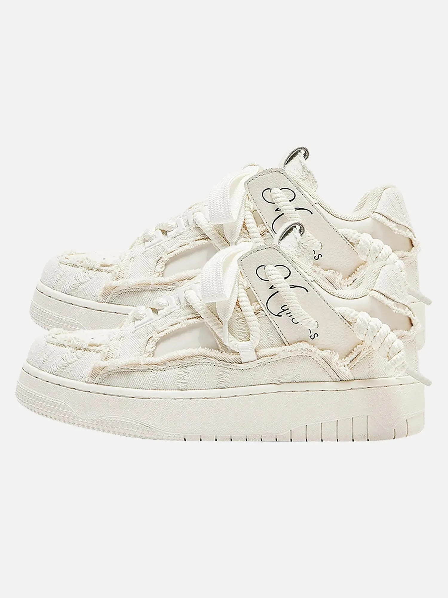 1984 Destruction Series Tassel Contrast Color Sneakers