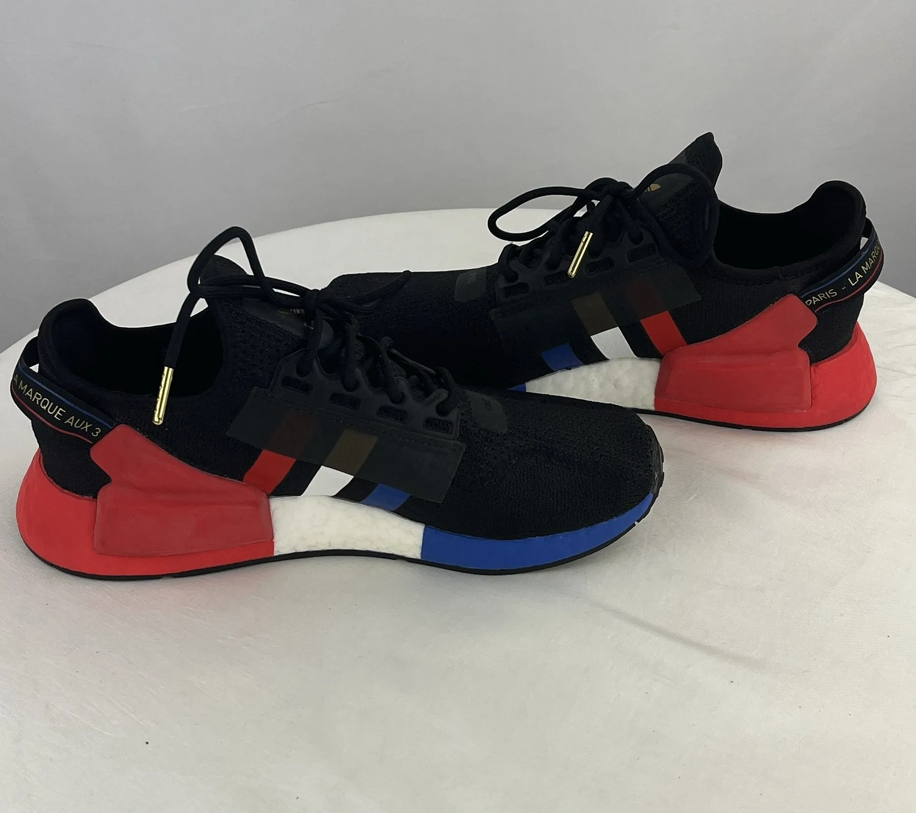 Adidas Men's NMD R1 V2 Paris Red/White/Blue Collector Shoes Size 8