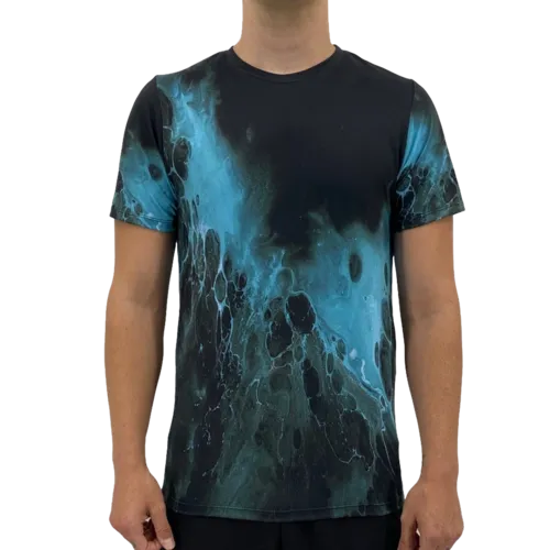 Black Blue Splash Men's T-shirt