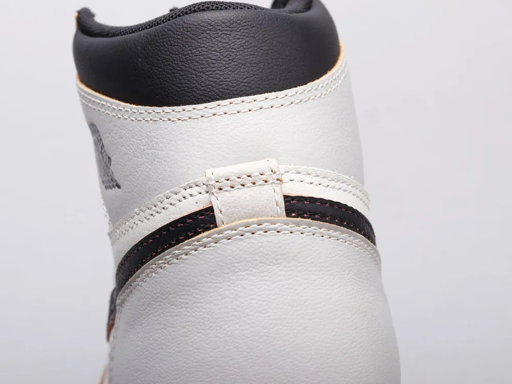 CE - AJ1 gray and white scratch shoes for women