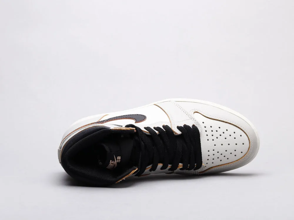 CE - AJ1 gray and white scratch shoes for women