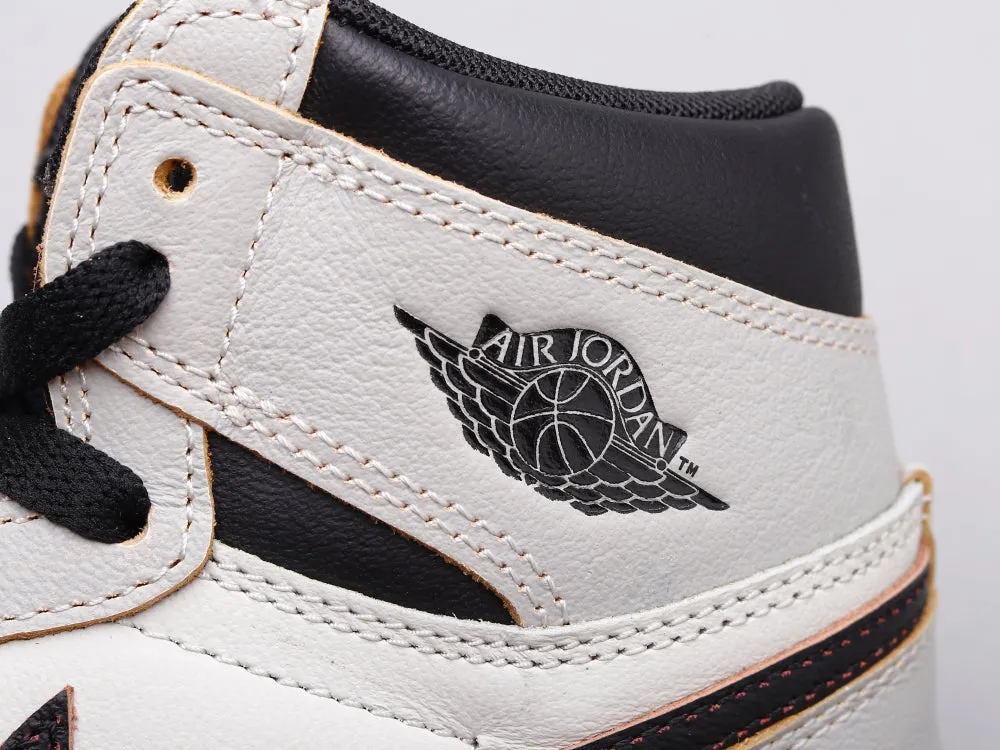 CE - AJ1 gray and white scratch shoes for women