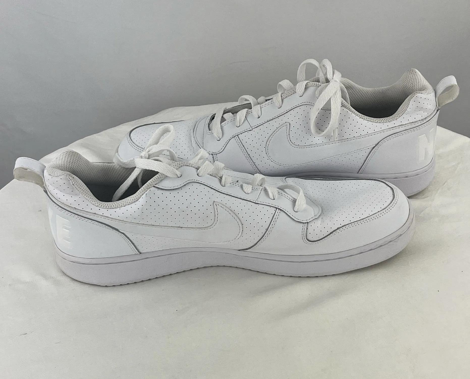 NIKE Men's Court Borough Low White Shoes Sneakers Size 13