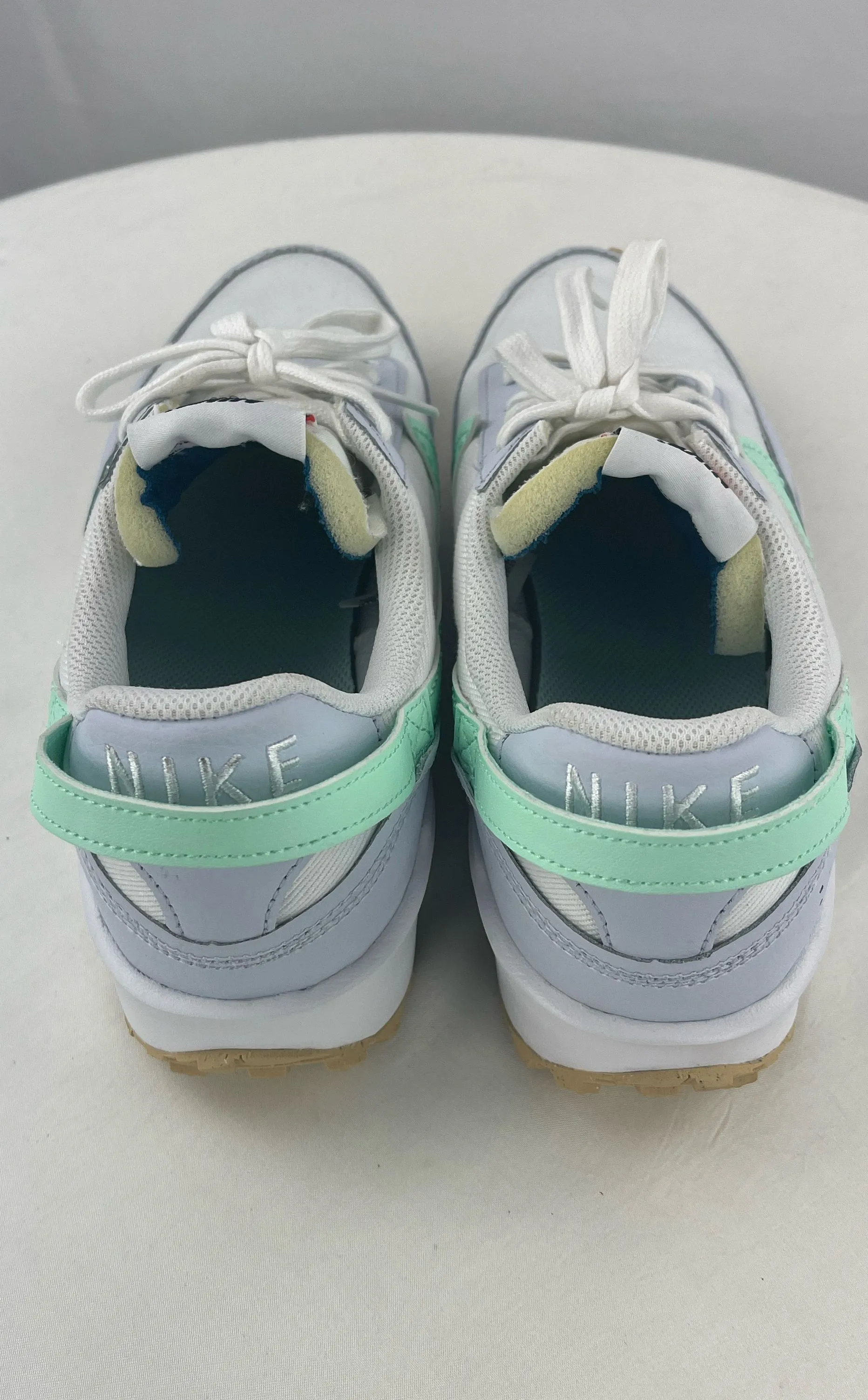 Nike Men's Waffle Debut White Blue Teal Swoosh Size 9 NWOB