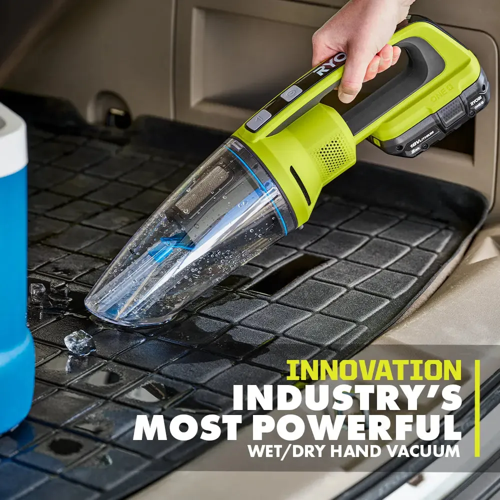 Open Box -  RYOBI 18V ONE  Cordless Wet/Dry Hand Vacuum (Tool Only)