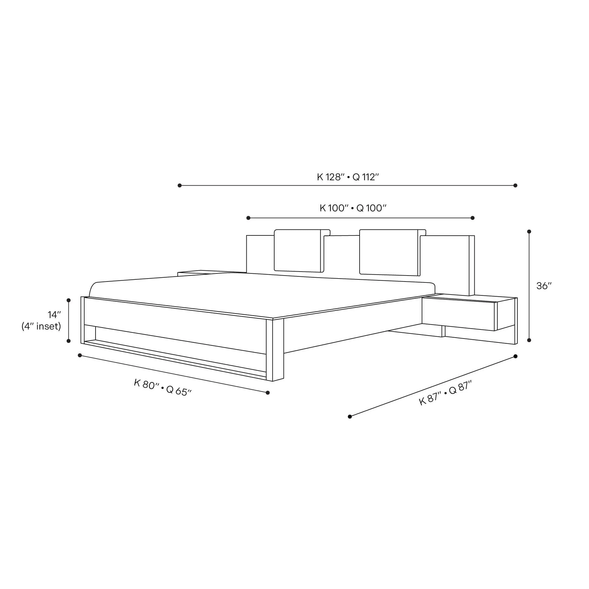 Ossett Japanese Platform Bed