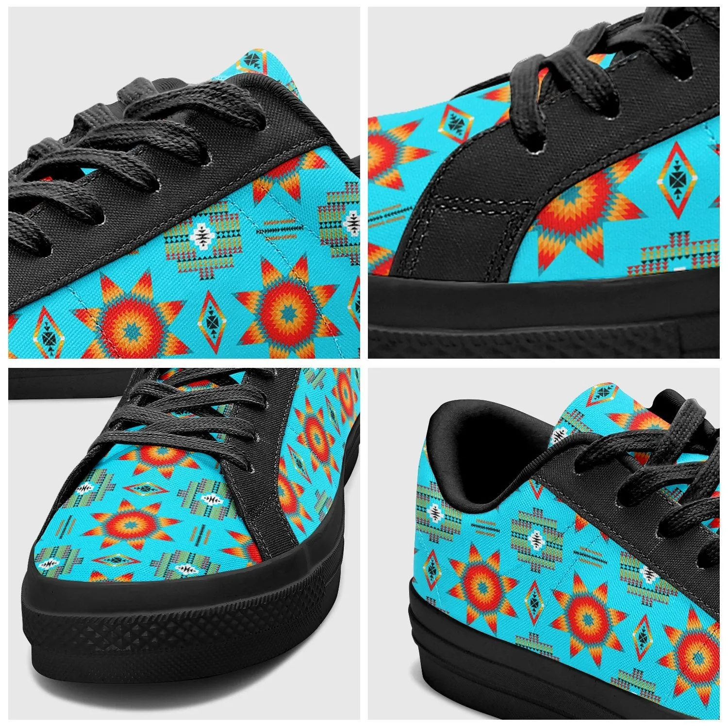 Rising Star Harvest Moon Aapisi Low Top Canvas Shoes Black Sole