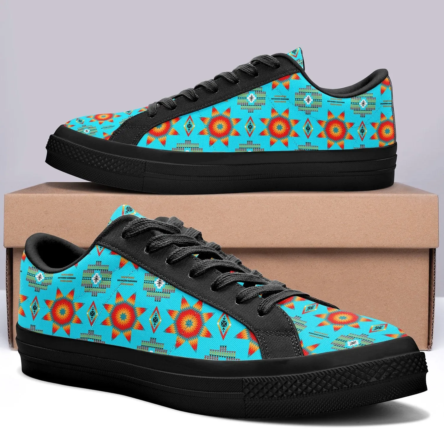 Rising Star Harvest Moon Aapisi Low Top Canvas Shoes Black Sole
