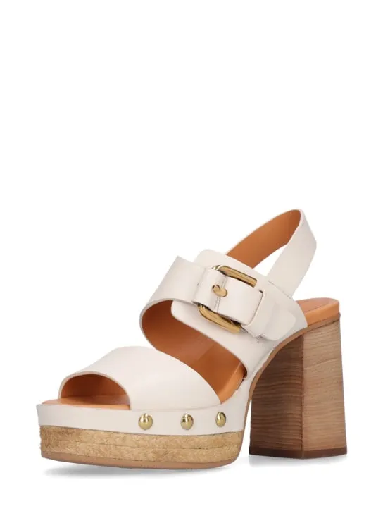 See By Chloé   105mm Joline leather platform sandals 