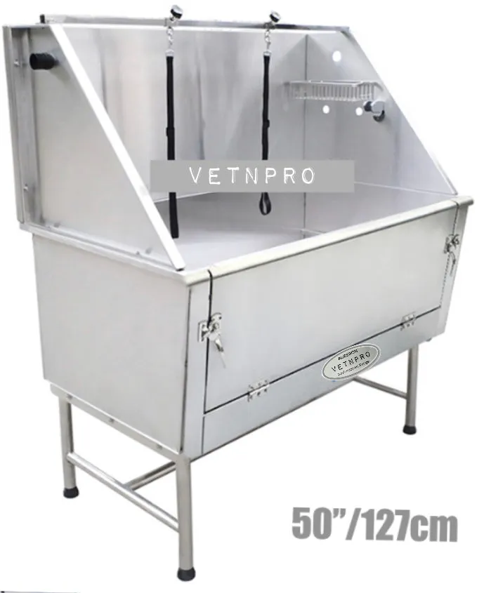Stainless Steel Bath Tub Pro 127cm choice of •Electric Lift or •Stand (removable) ~ Full Width Walk-In Entry Door   many features