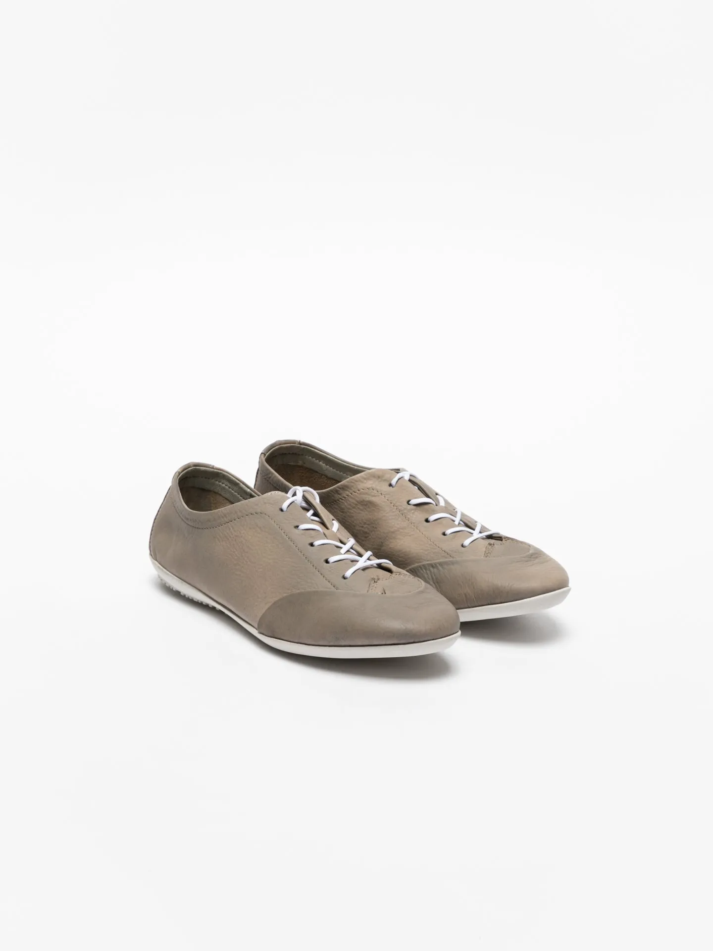 Tan Lace-up Trainers