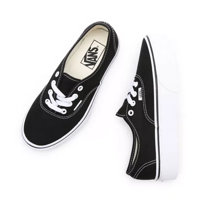 Vans scarpa sneakers con zeppa da donna Authentic Platform VN0A3AV8BLK nero