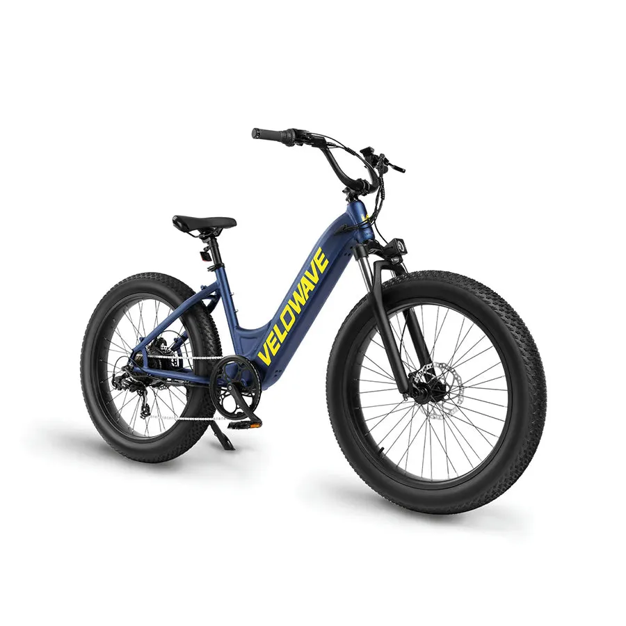 Velowave Rover - Step-Through All-Terrain Fat Tire Electric Bike - Top Speed 28mph - 750W